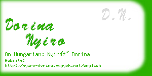 dorina nyiro business card